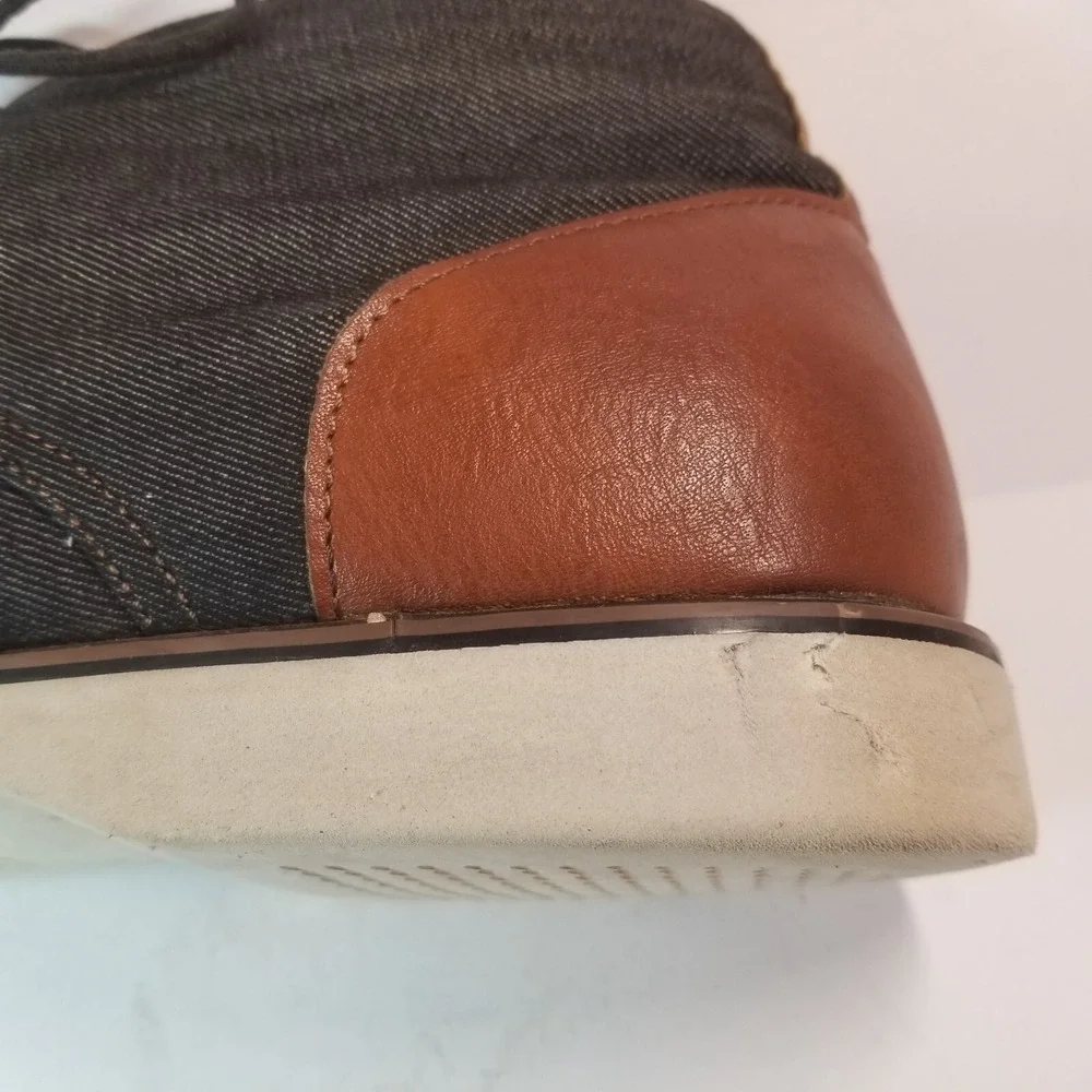 Steve Madden Men's Dolyn Denim Leather Look Chukka Boot 12 M‎ Casual